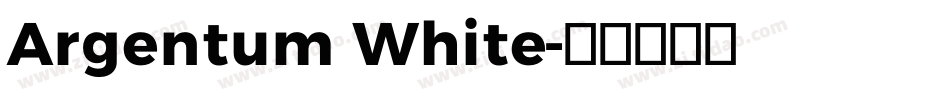 Argentum White字体转换